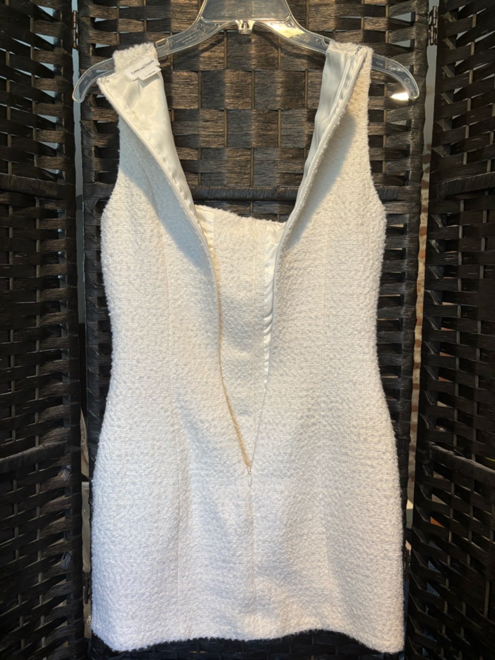 Lovers + Friends Ivory Bouclé Mini Dress with Button Front - Picture 8 of 11